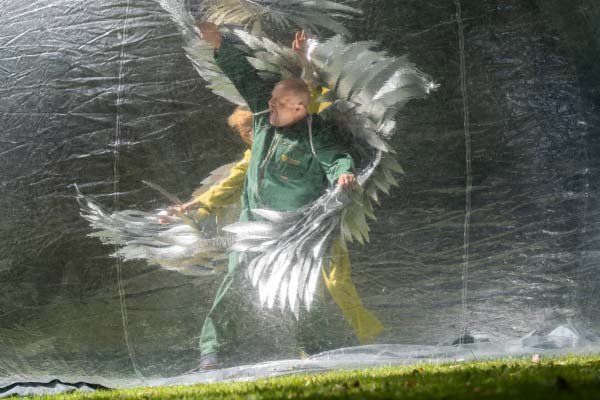 Matthias Heße im Sommernachtstraum, Probe des STM im Moerser Schloßpark