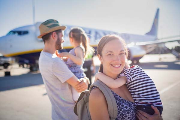 Werbefoto für Airpot Weeze auf dem Rollfeld